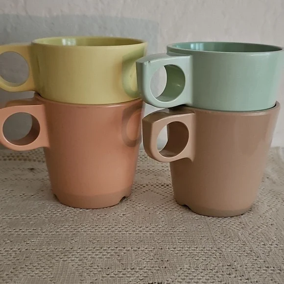 Melamine Stackable Mugs Set - Picture 2 of 9
